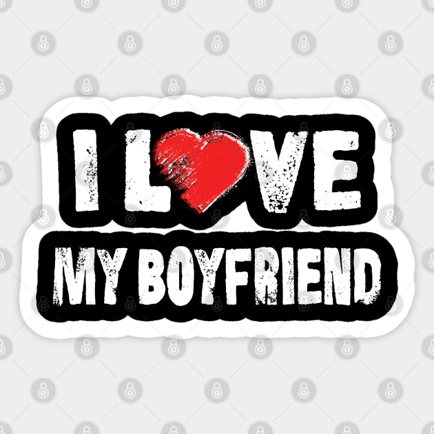 I Love my Boyfriend Sticker by adik